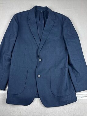 Bonobos Navy Vitale Barberis Canonico Mens Slim Fit Blazer 38S Wool Lightweight